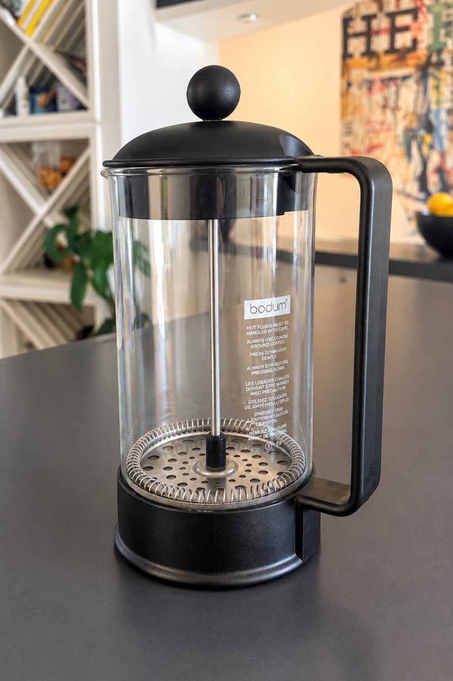 BODUM French Press Coffee Maker – Glass & Black