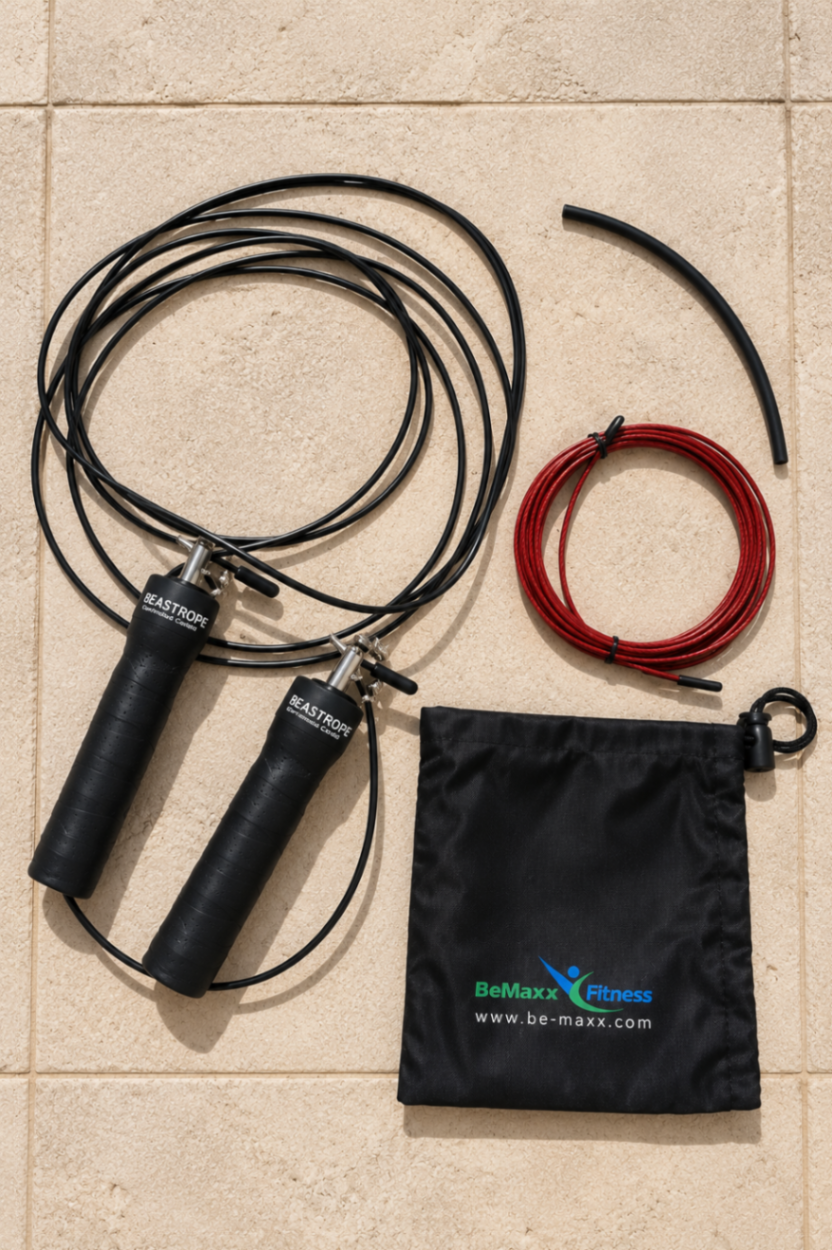 BeMaxx Fitness Speed Rope / Jump Rope Set – incl. Spare Rope & Bag